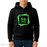Neon Element Chemistry Periodic Table Science Nerd Kids Hoodie thumb 4