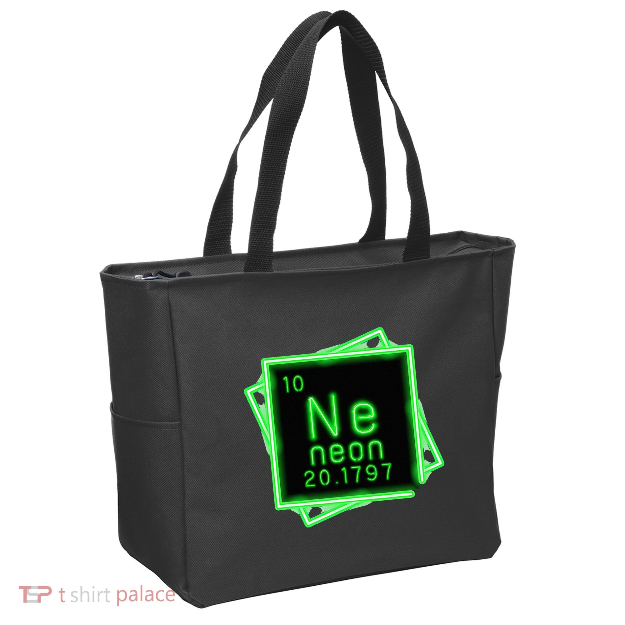 Neon Element Chemistry Periodic Table Science Nerd Tote Bag