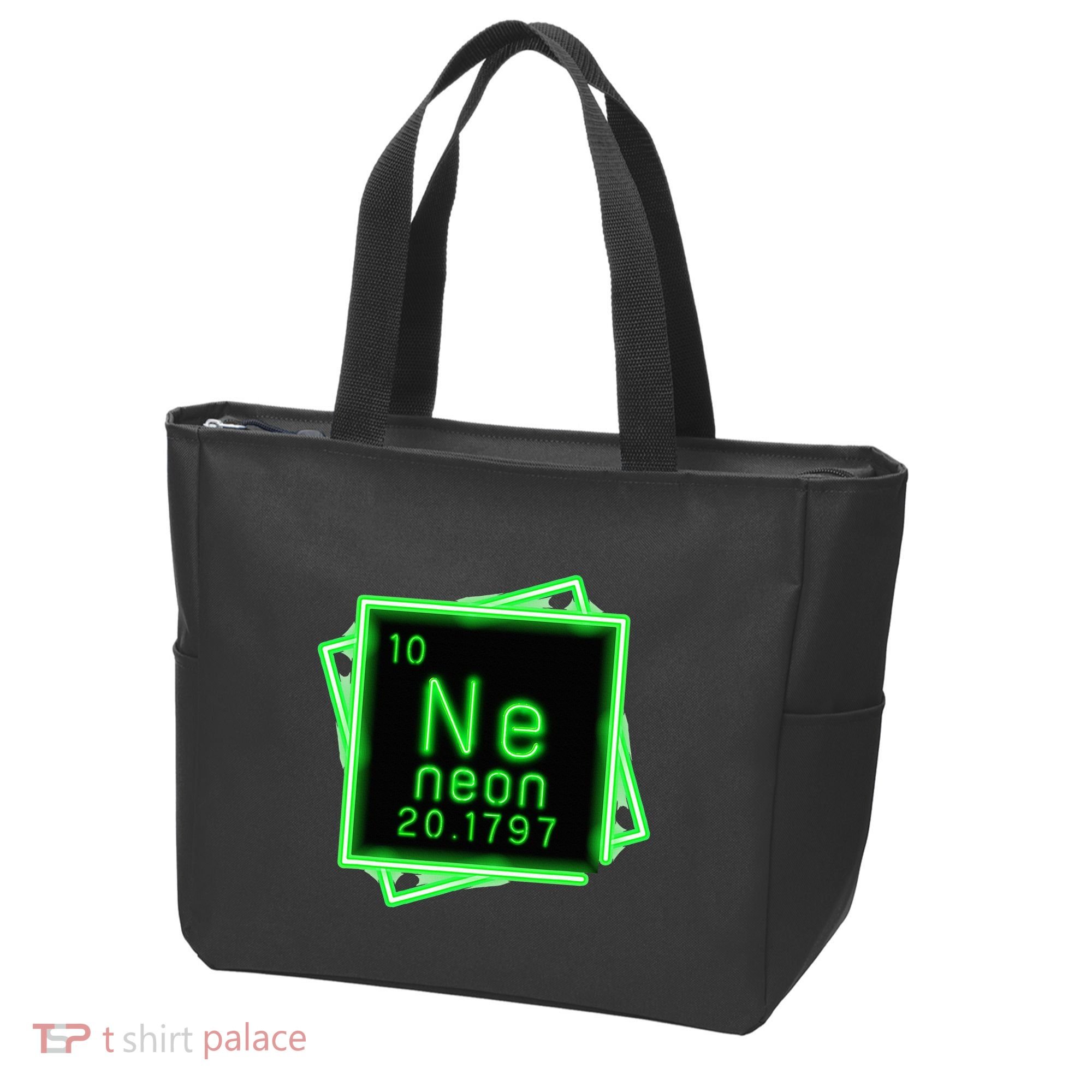 Neon Element Chemistry Periodic Table Science Nerd Tote Bag
