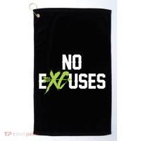 No Excuses Cross Country Track Running Jogger Funny Gift Meaningful Gift Golf Towel thumb 0