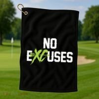No Excuses Cross Country Track Running Jogger Funny Gift Meaningful Gift Golf Towel thumb 1