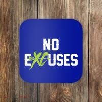 No Excuses Cross Country Track Running Jogger Funny Gift Meaningful Gift Coaster thumb 0
