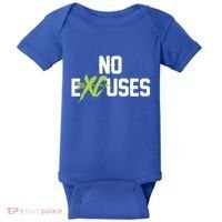 No Excuses Cross Country Track Running Jogger Funny Gift Meaningful Gift Baby Bodysuit thumb 0