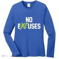 No Excuses Cross Country Track Running Jogger Funny Gift Meaningful Gift Women's Long Sleeve Shirt thumb 0