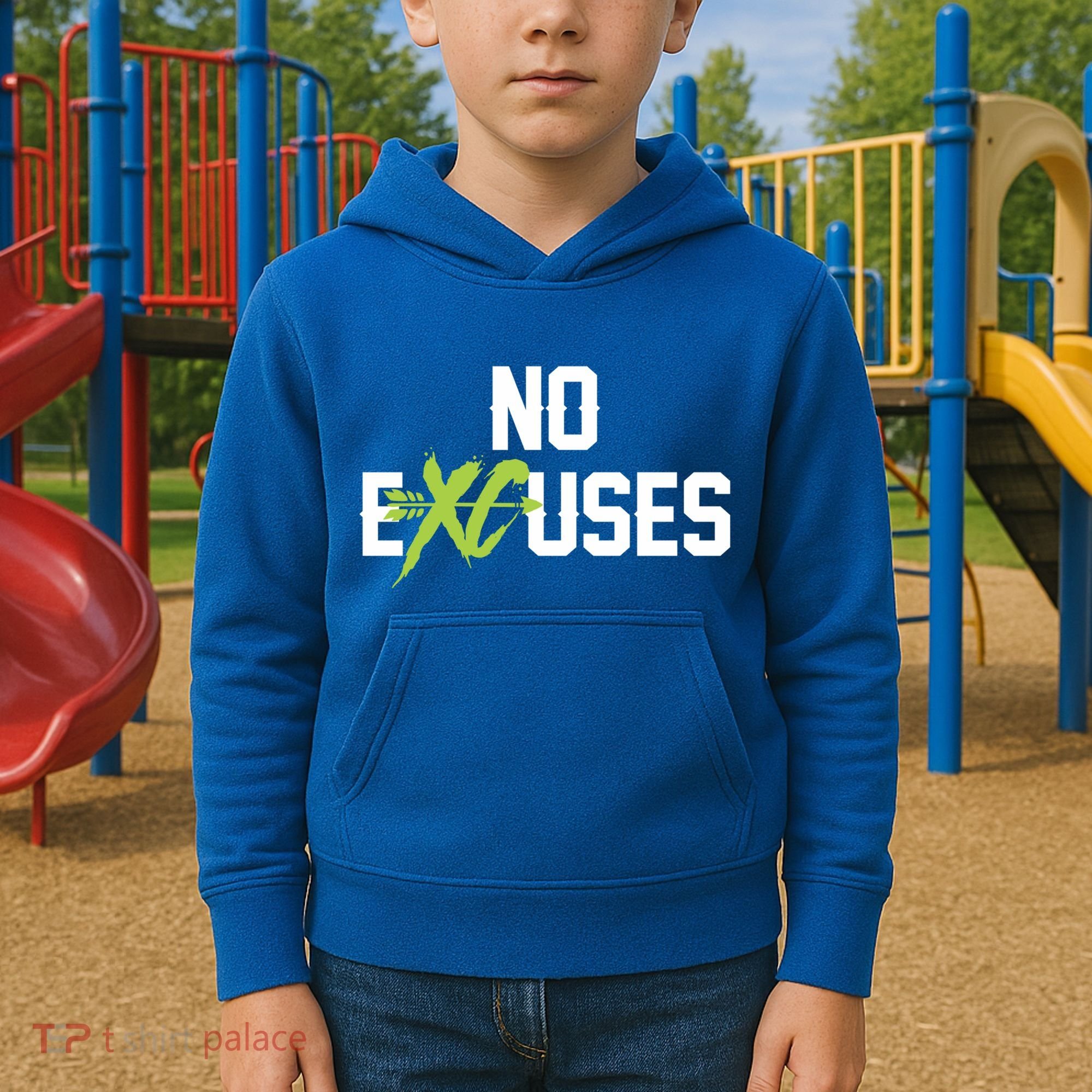No Excuses Cross Country Track Running Jogger Funny Gift Meaningful Gift Kids Hoodie