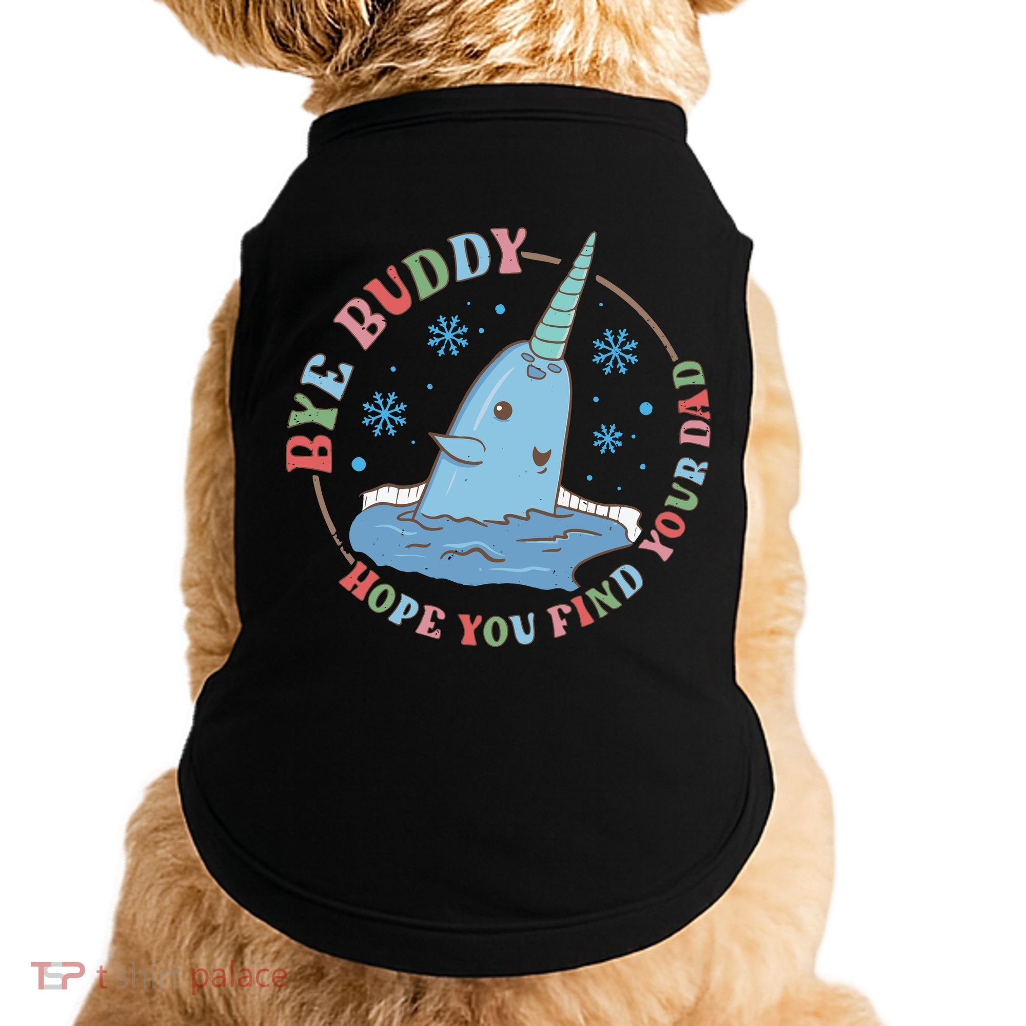 Narwhal Elf Christmas Movie Funny Holiday Doggie Tank