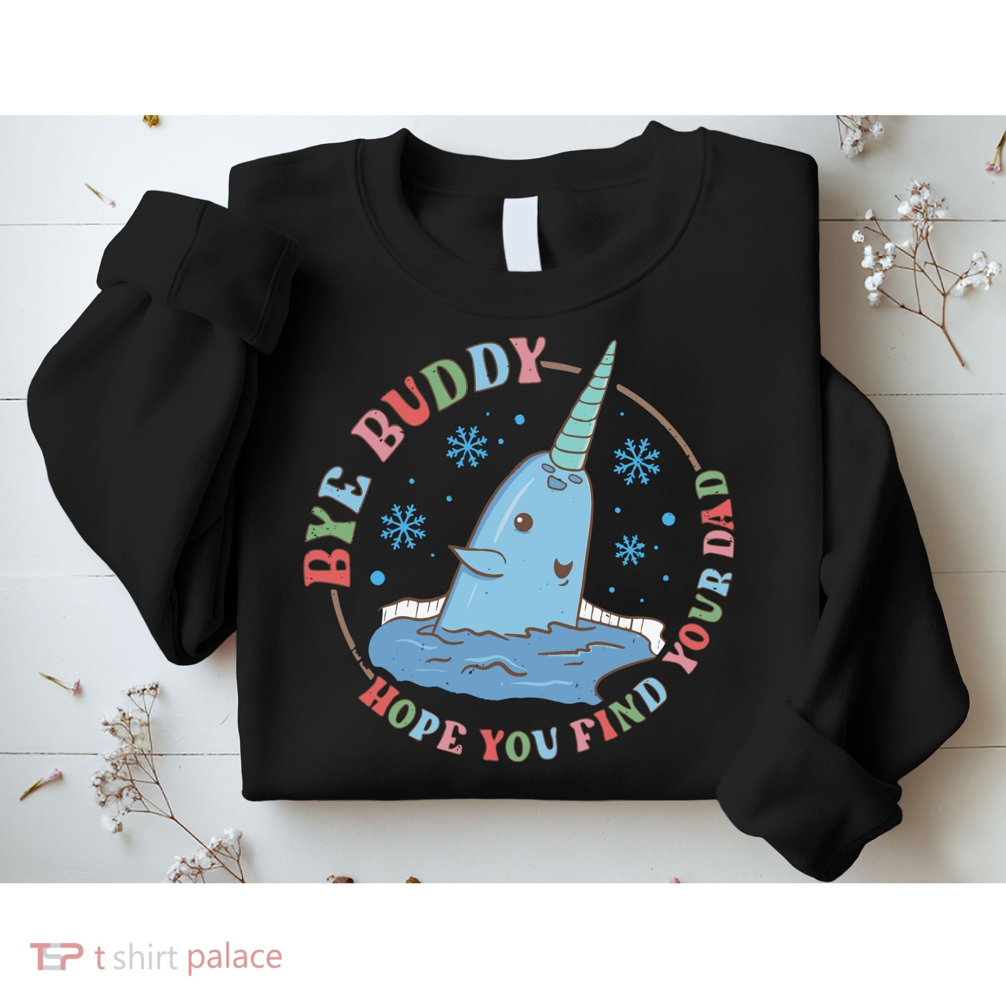Narwhal Elf Christmas Movie Funny Holiday Sweatshirt