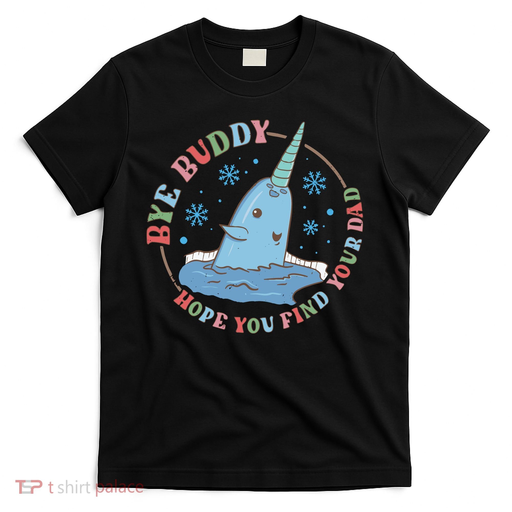 Narwhal Elf Christmas Movie Funny Holiday T-Shirt
