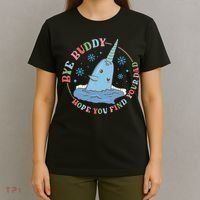 Narwhal Elf Christmas Movie Funny Holiday T-Shirt thumb 4