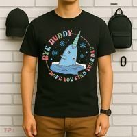 Narwhal Elf Christmas Movie Funny Holiday T-Shirt thumb 6