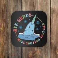 Narwhal Elf Christmas Movie Funny Holiday Coaster thumb 0