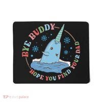 Narwhal Elf Christmas Movie Funny Holiday Mousepad thumb 0