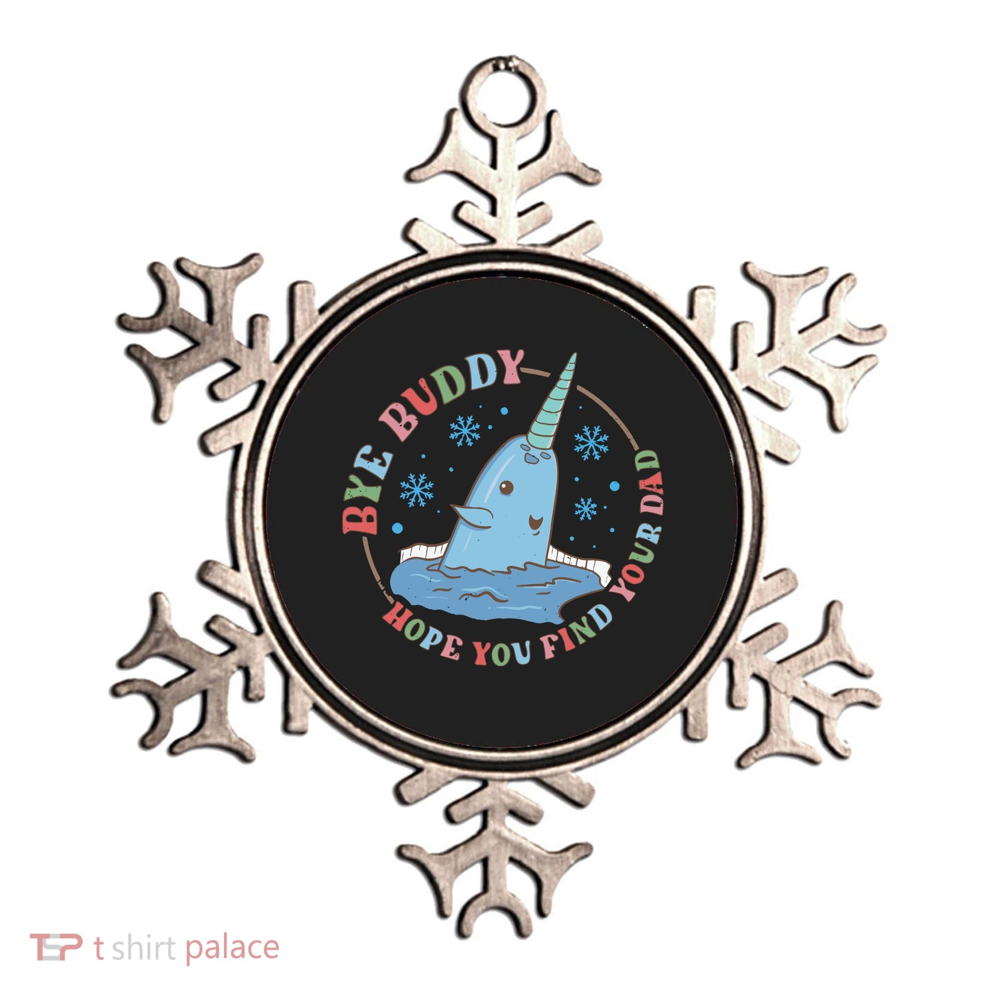 Narwhal Elf Christmas Movie Funny Holiday Ornament