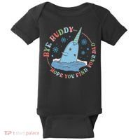 Narwhal Elf Christmas Movie Funny Holiday Baby Bodysuit thumb 0