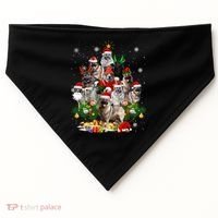Norwegian Elkhound Christmas Tree Lights Funny Dog Xmas Gift USA-Made Doggie Bandana thumb 0