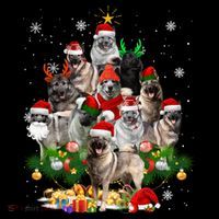 Norwegian Elkhound Christmas Tree Lights Funny Dog Xmas Gift Coffee Mug thumb 5