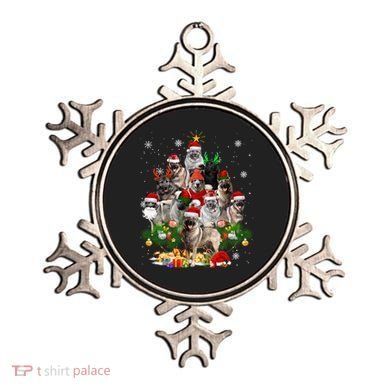 Norwegian Elkhound Christmas Tree Lights Funny Dog Xmas Gift Ornament