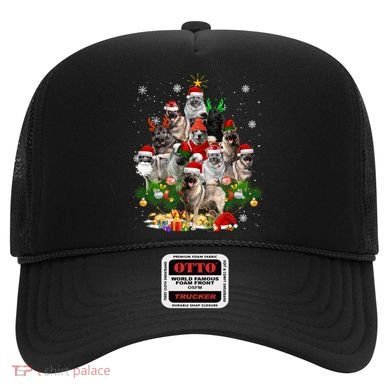Norwegian Elkhound Christmas Tree Lights Funny Dog Xmas Gift Hat