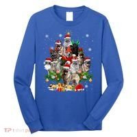 Norwegian Elkhound Christmas Tree Lights Funny Dog Xmas Gift Long Sleeve Shirt thumb 0