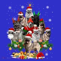Norwegian Elkhound Christmas Tree Lights Funny Dog Xmas Gift Sweatshirt thumb 3