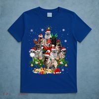 Norwegian Elkhound Christmas Tree Lights Funny Dog Xmas Gift T-Shirt thumb 5