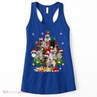 Norwegian Elkhound Christmas Tree Lights Funny Dog Xmas Gift Women's Tank Top thumb 0