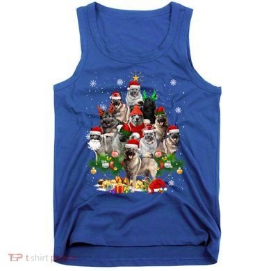 Norwegian Elkhound Christmas Tree Lights Funny Dog Xmas Gift Tank Top