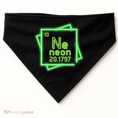 Neon Element Chemistry Periodic Table Science Nerd USA-Made Doggie Bandana