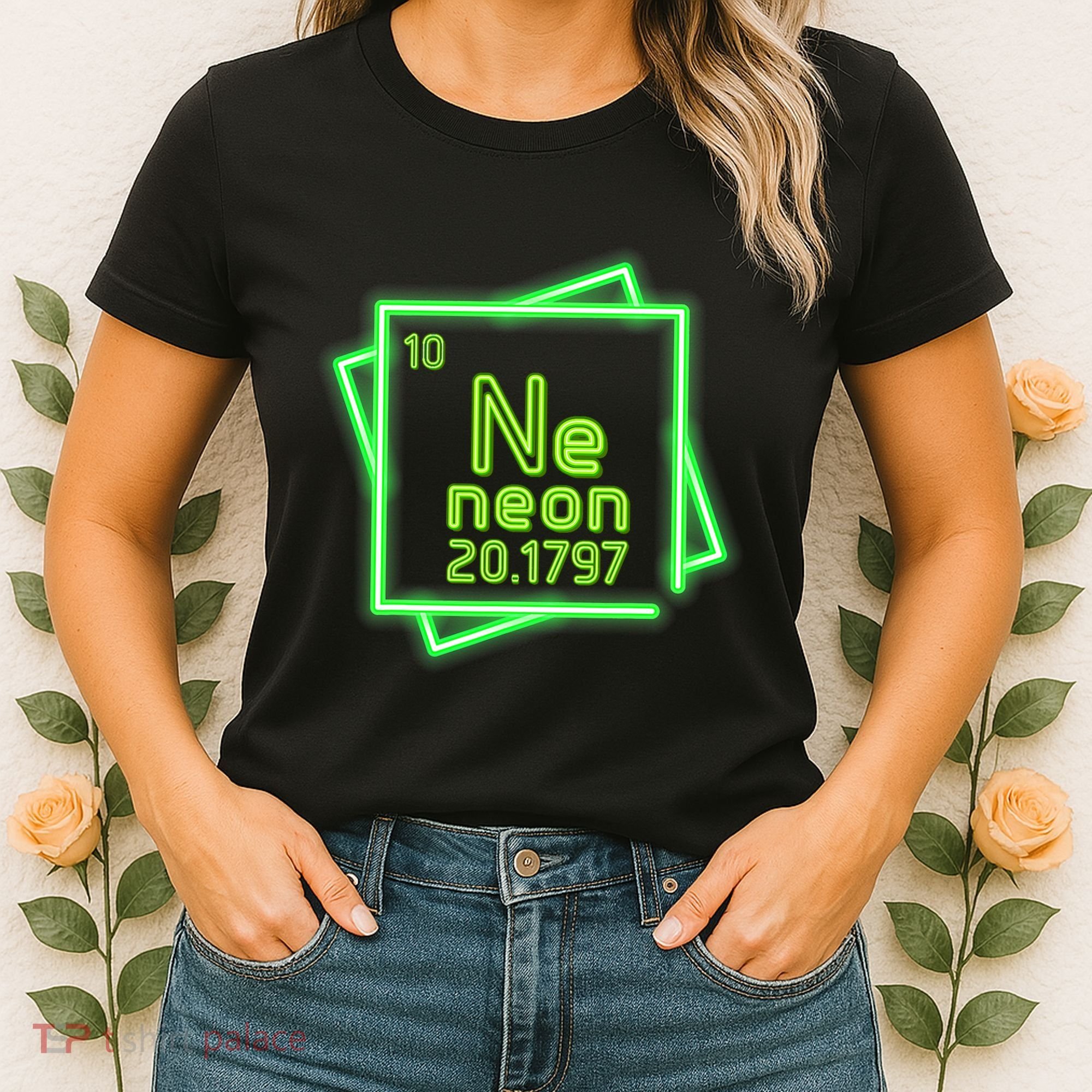 Neon Element Chemistry Periodic Table Science Nerd Women's T-Shirt