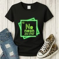 Neon Element Chemistry Periodic Table Science Nerd Women's T-Shirt thumb 3