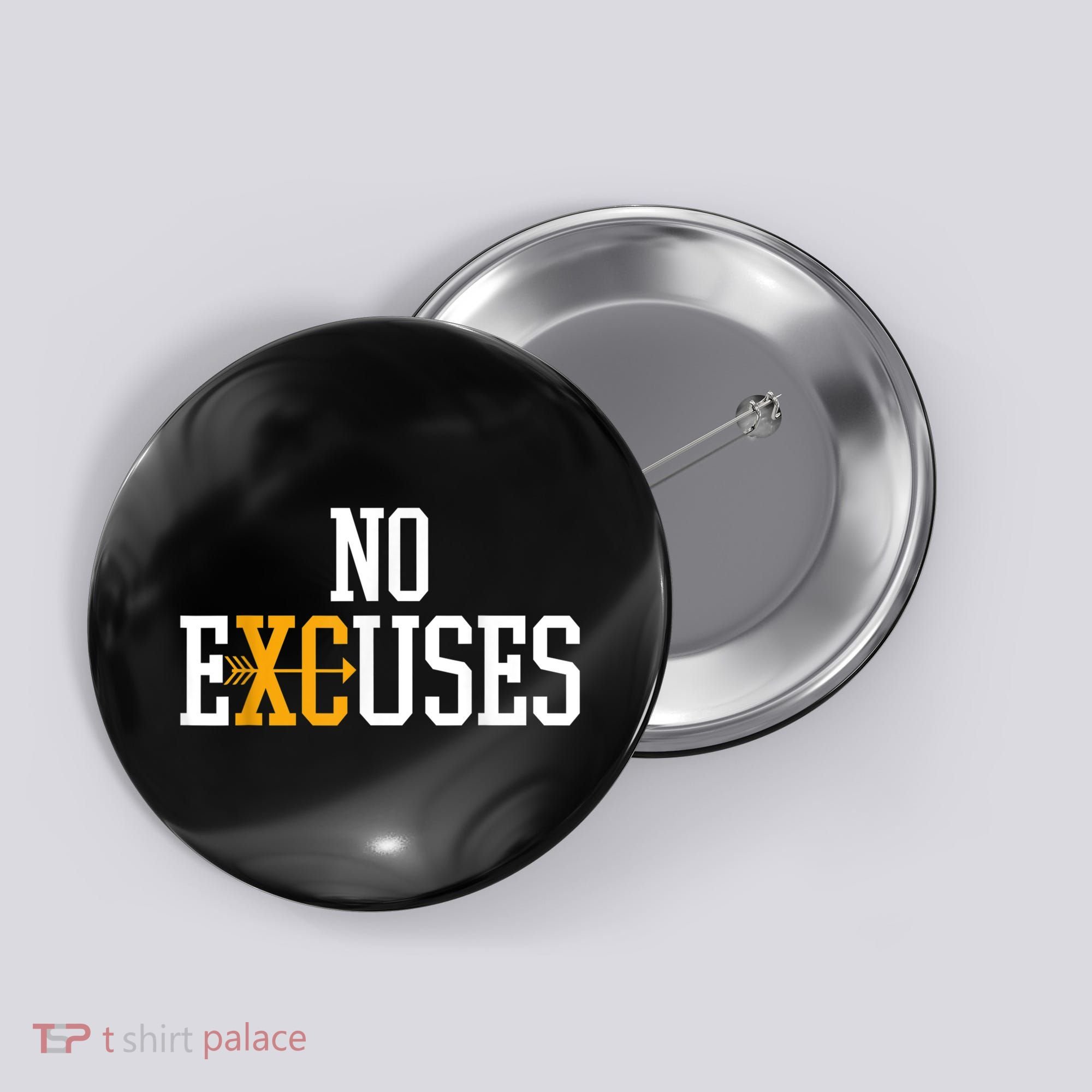 No Excuses Cross Country Track And Field Running Button
