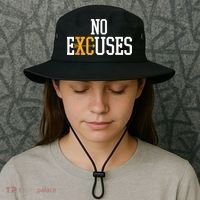 No Excuses Cross Country Track And Field Running Bucket Hat thumb 3
