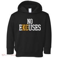 No Excuses Cross Country Track And Field Running Toddler Hoodie thumb 0