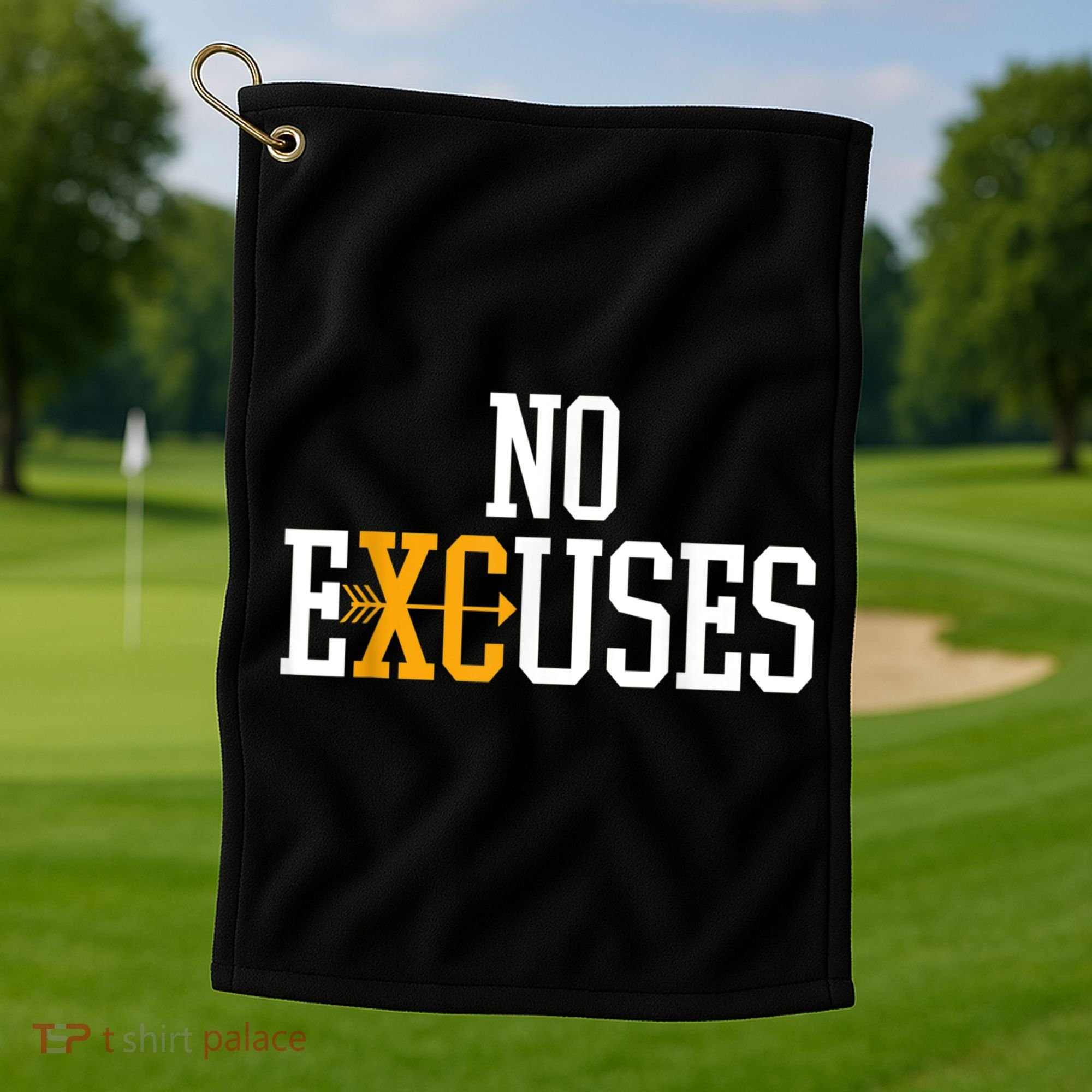 No Excuses Cross Country Track And Field Running Golf Towel