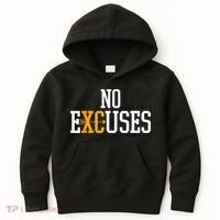 No Excuses Cross Country Track And Field Running Kids Hoodie thumb 0