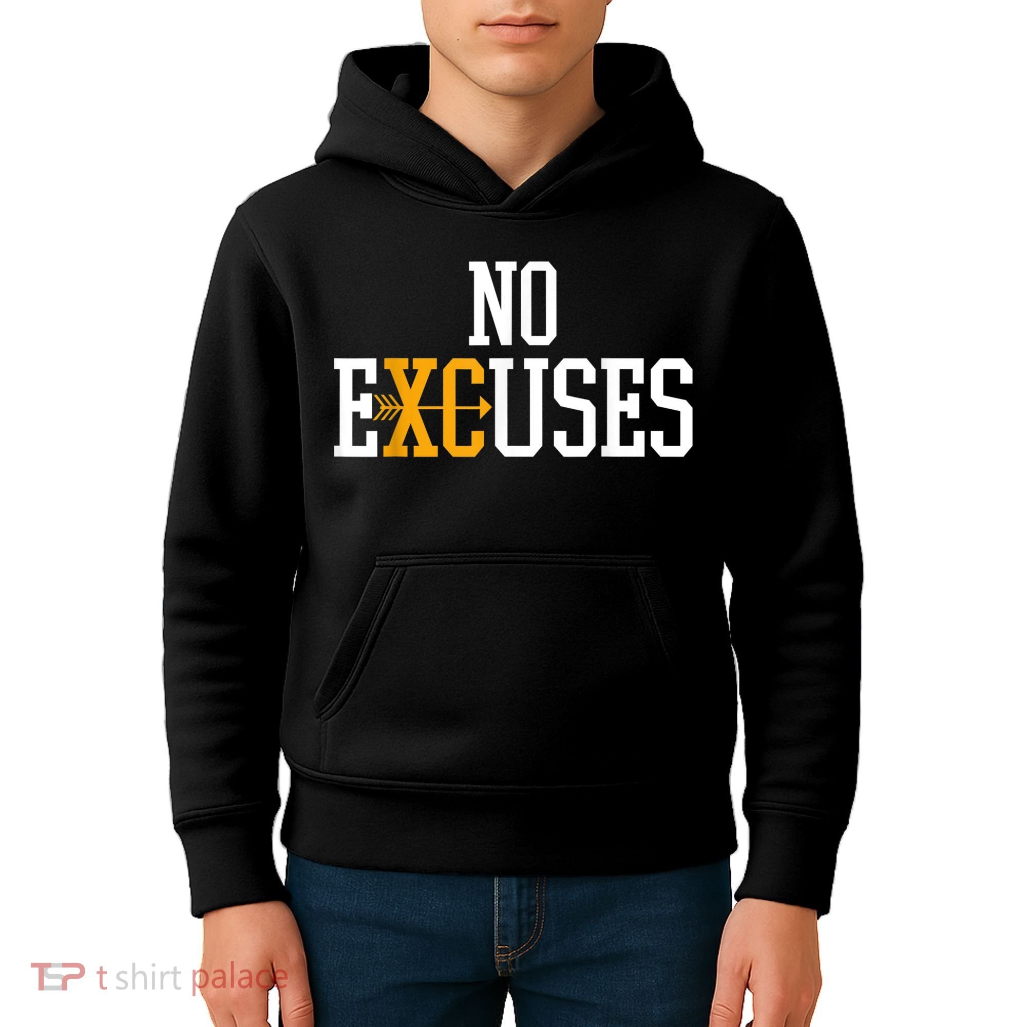 No Excuses Cross Country Track And Field Running Kids Hoodie