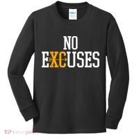 No Excuses Cross Country Track And Field Running Kids Long Sleeve Shirt thumb 0