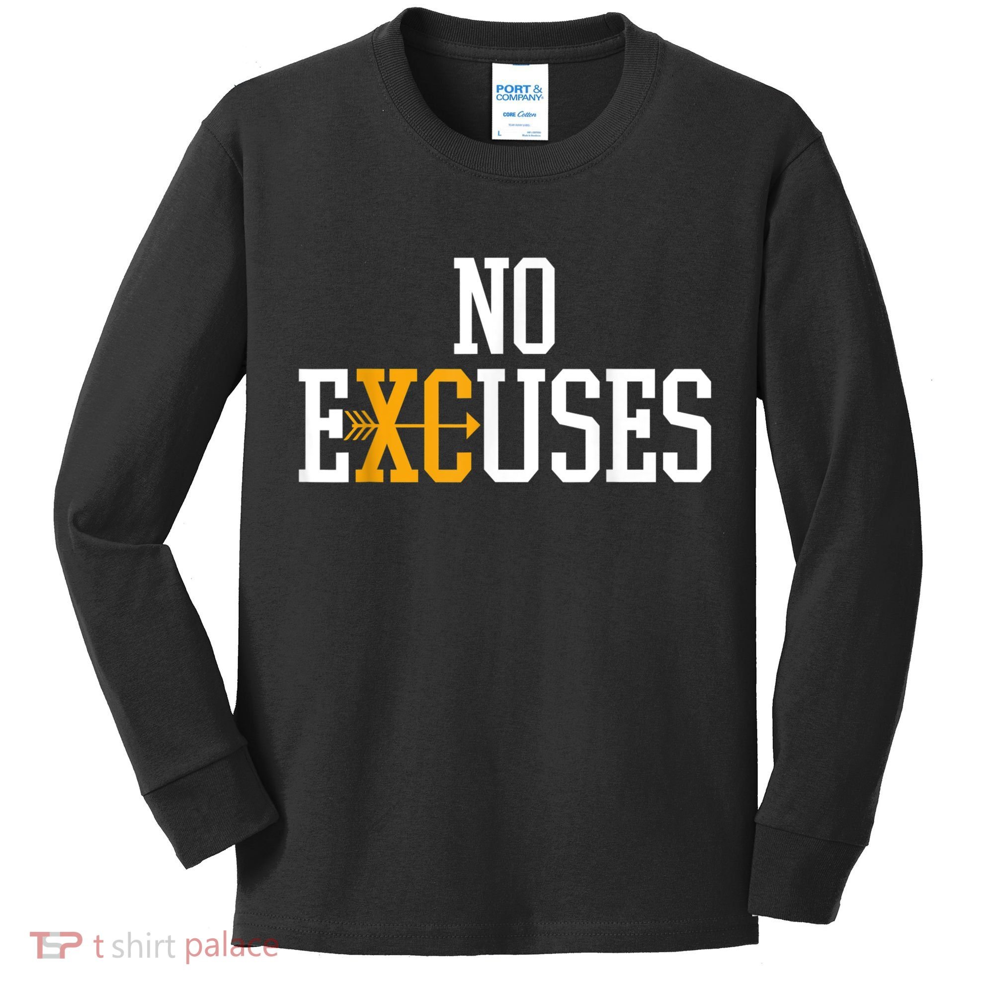 No Excuses Cross Country Track And Field Running Kids Long Sleeve Shirt