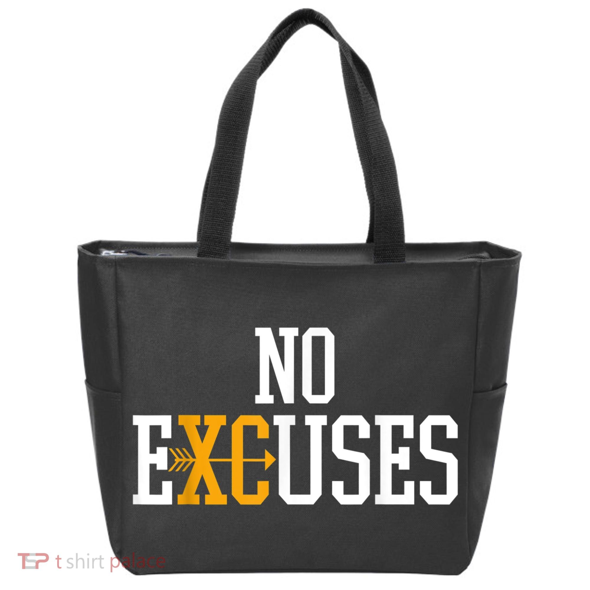 No Excuses Cross Country Track And Field Running Tote Bag