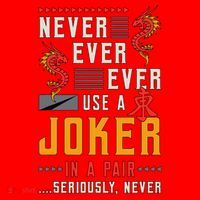 Never Ever Ever Use A Joker Gambler Loves Board Game Mahjong Santa Hat thumb 1