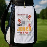 Never Ever Ever Use A Joker Gambler Loves Board Game Mahjong Golf Towel thumb 2