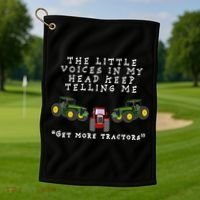 Need More Tractors Funny Farming Golf Towel thumb 1