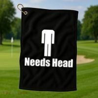 Needs Head Golf Towel thumb 1