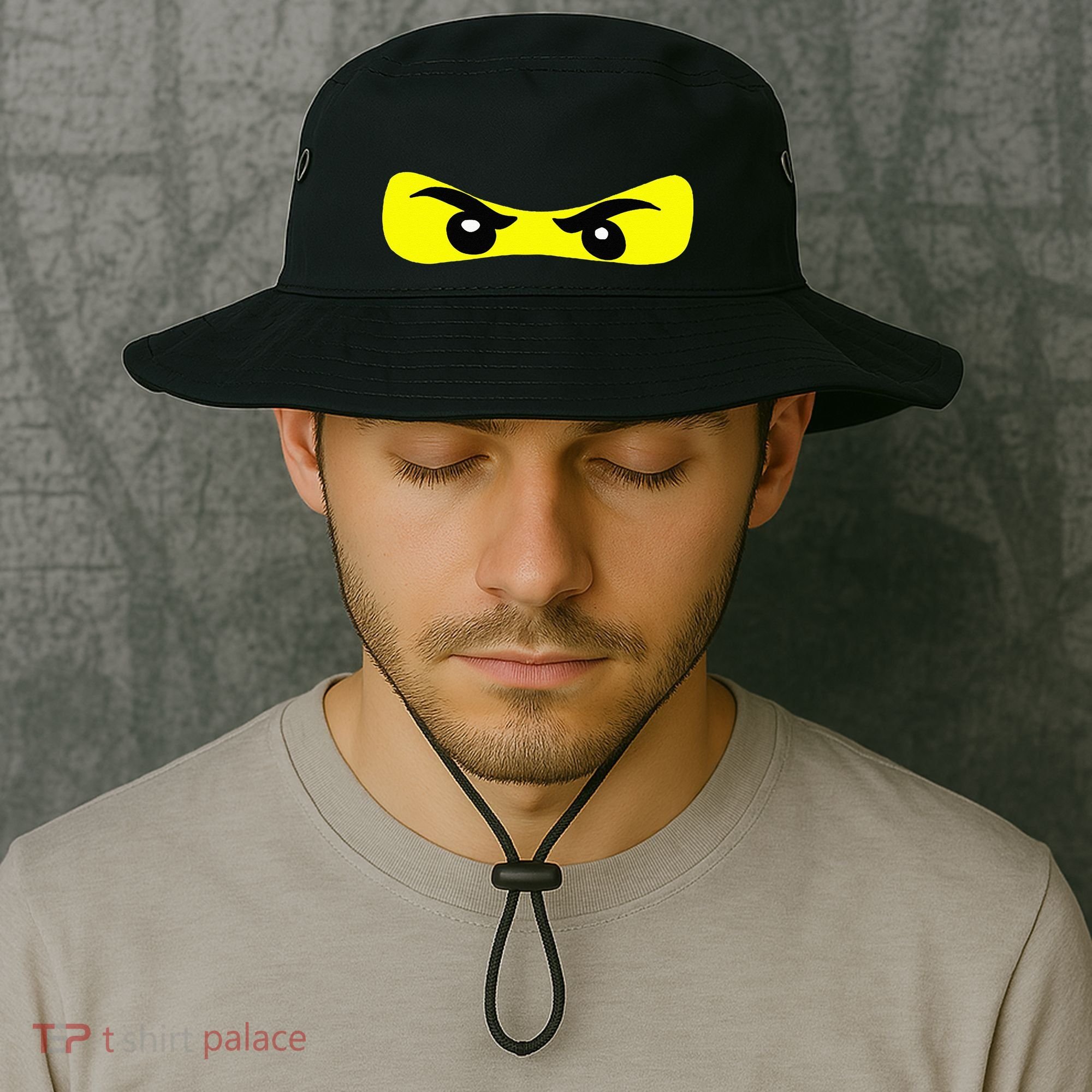 Ninja Eyes Funny Halloween Ninja Costume Bucket Hat