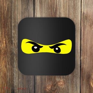 Ninja Eyes Funny Halloween Ninja Costume Coaster