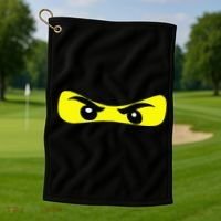 Ninja Eyes Funny Halloween Ninja Costume Golf Towel thumb 1