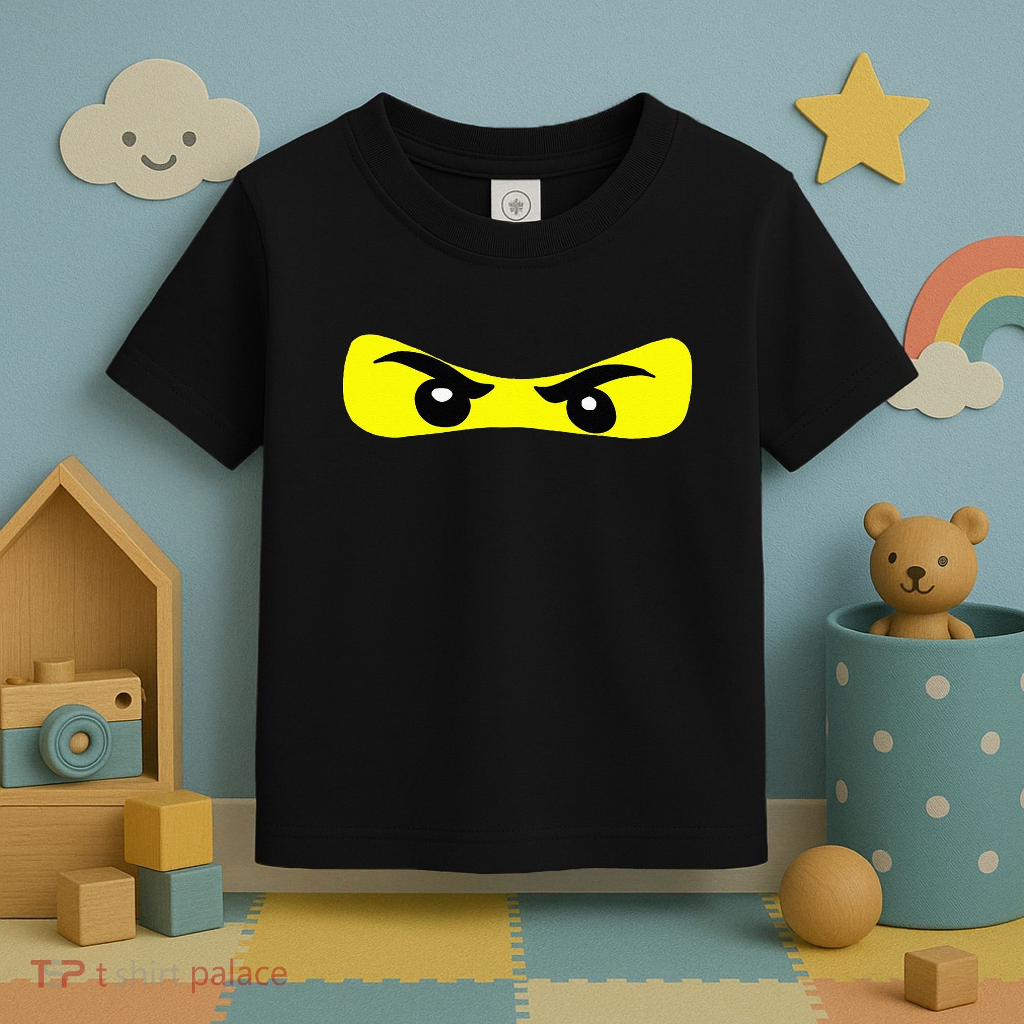 Ninja Eyes Funny Halloween Ninja Costume Toddler T-Shirt