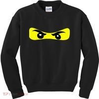 Ninja Eyes Funny Halloween Ninja Costume Kids Sweatshirt thumb 0