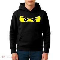Ninja Eyes Funny Halloween Ninja Costume Kids Hoodie thumb 4