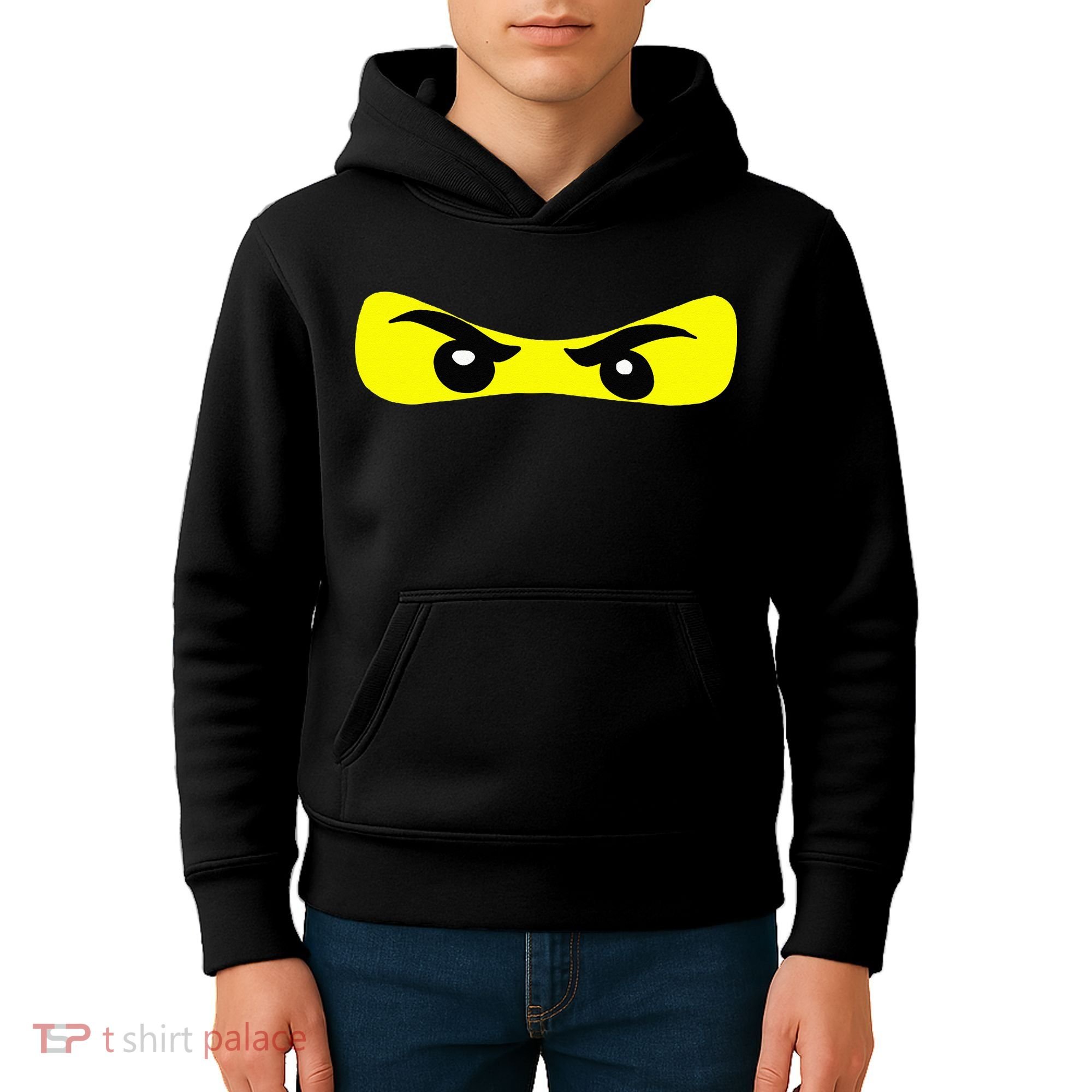 Ninja Eyes Funny Halloween Ninja Costume Kids Hoodie